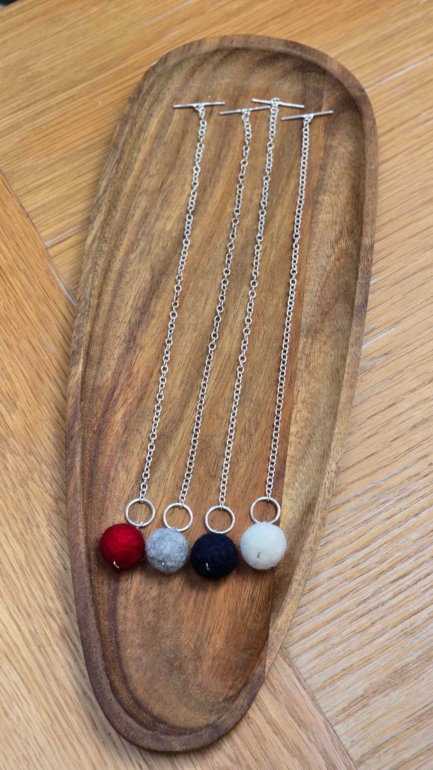 LxS Wool Bead Bracelet - Sterling Silver