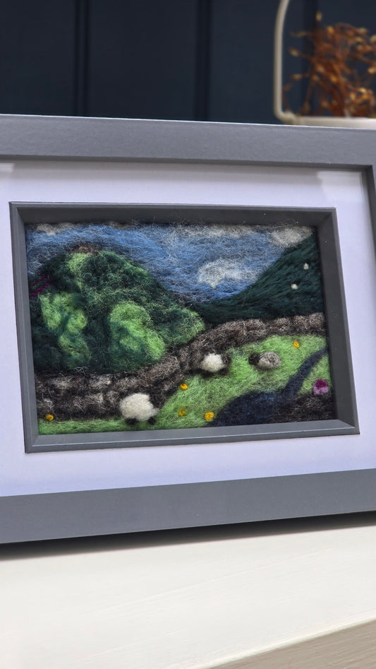 Needle felt landscape "Gyw"