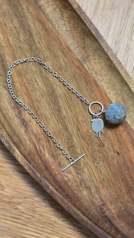 LxS Sheep Floof Charm Bracelet - Sterling Silver