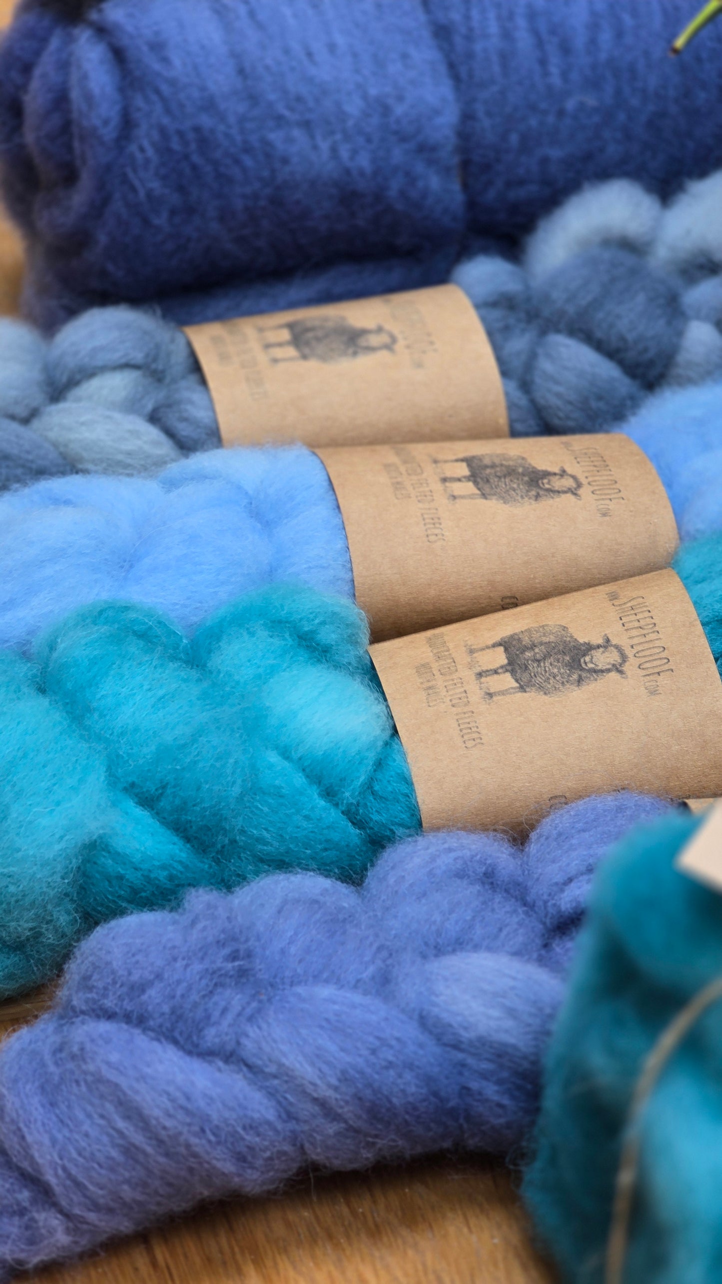Texel top braids White & Dyed - 50g