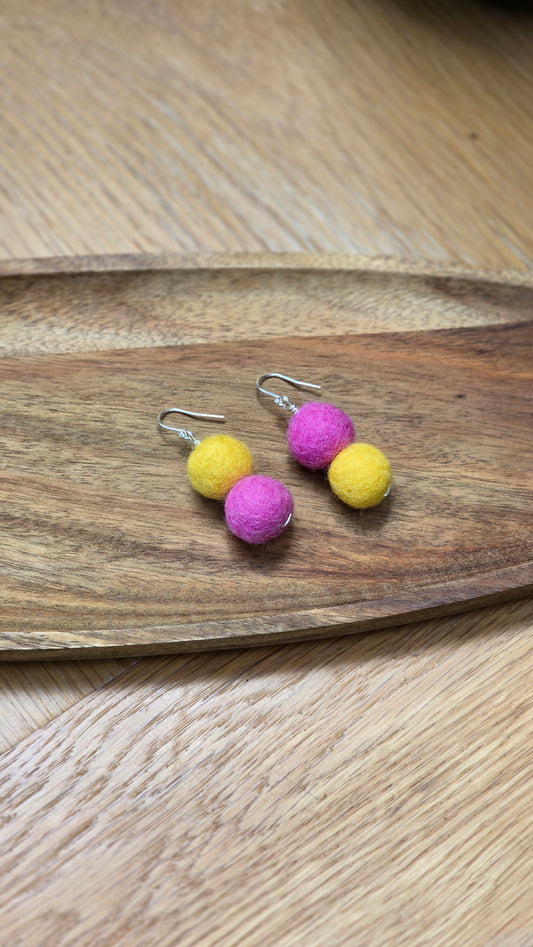 LxS Quad Bead Earrings - Sterling Silver