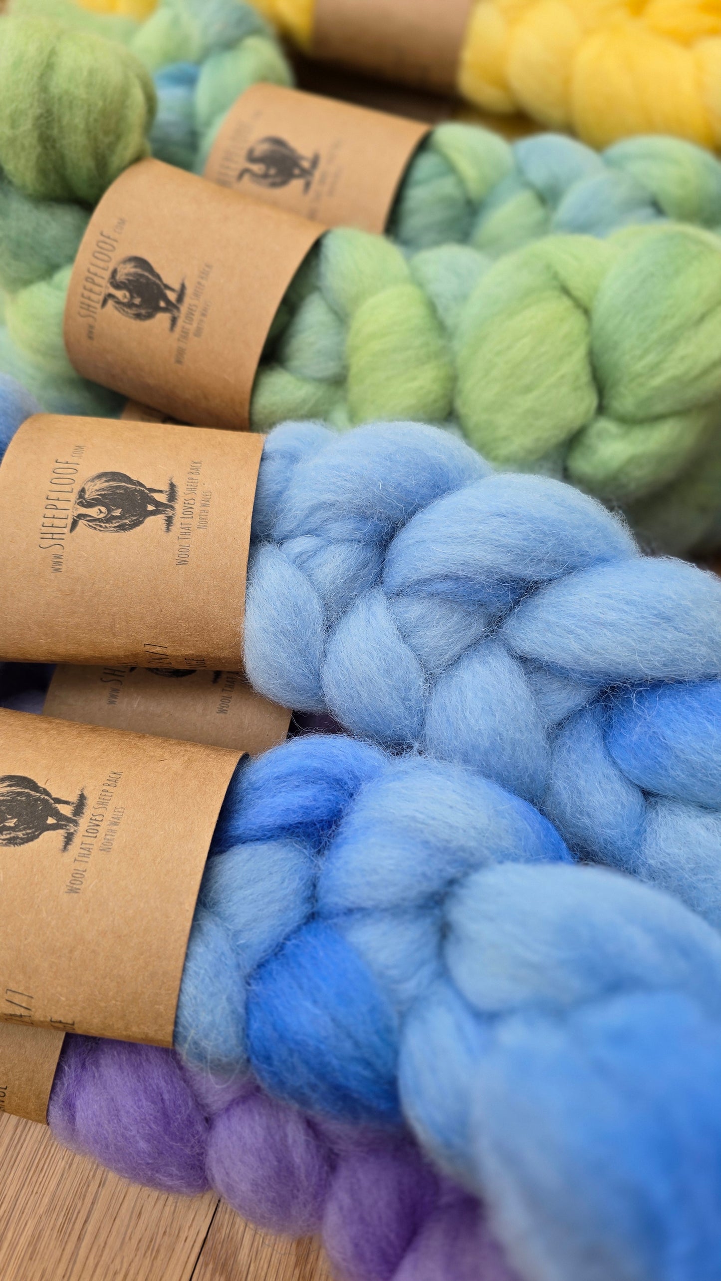 Texel top braids White & Dyed - 50g