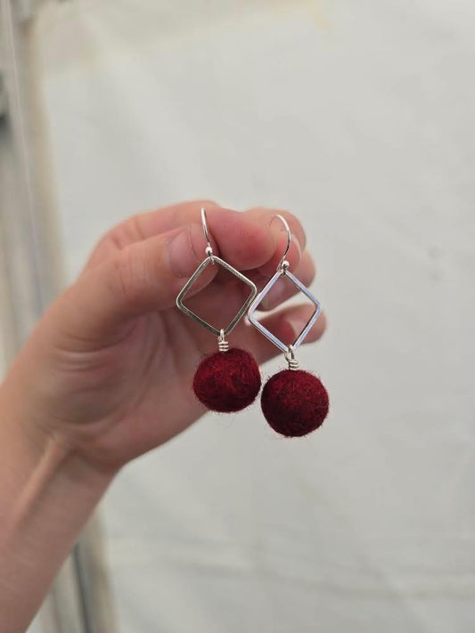 LxS Squared Sterling Silver Earrings