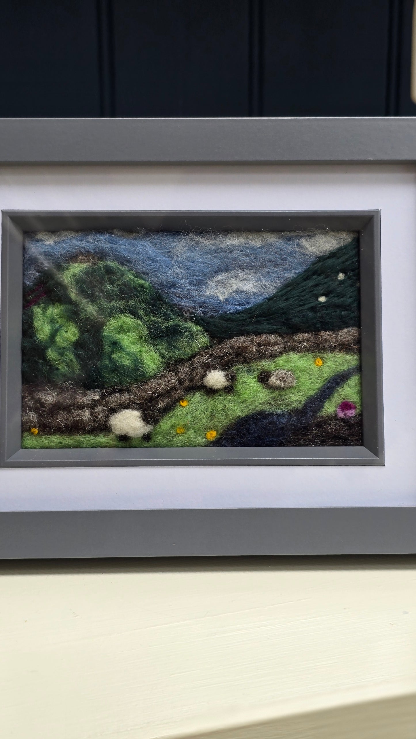 Needle felt landscape "Gyw"