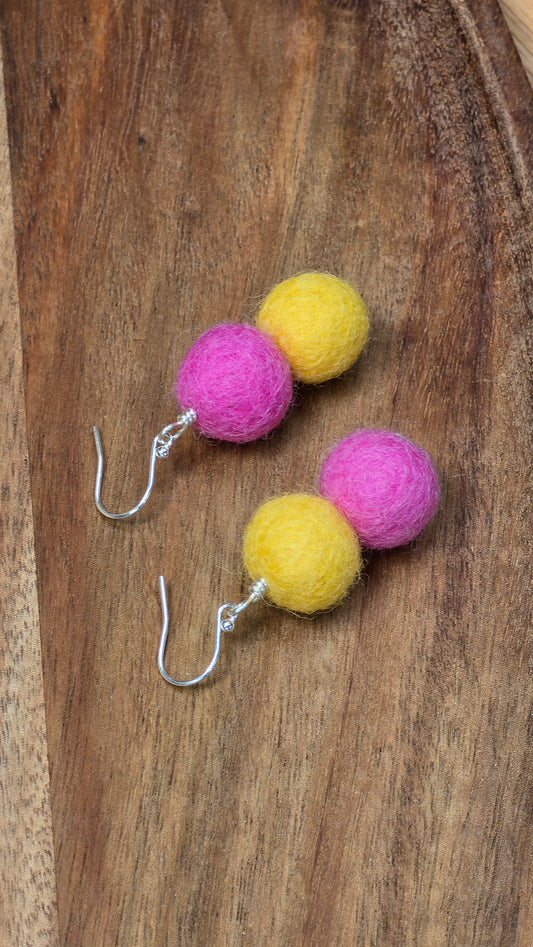 LxS Quad Bead Earrings - Sterling Silver