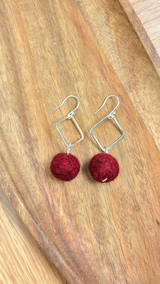 LxS Squared Sterling Silver Earrings