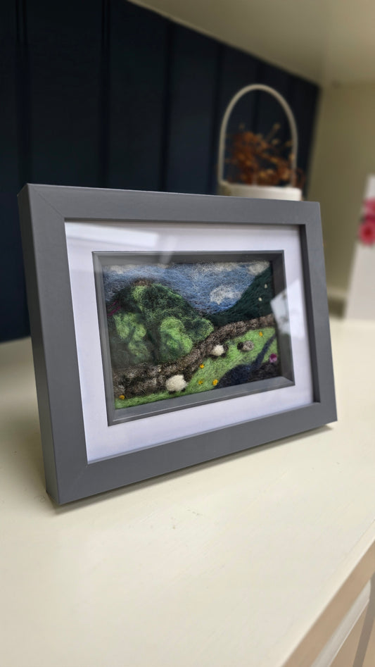 Needle felt landscape "Gyw"