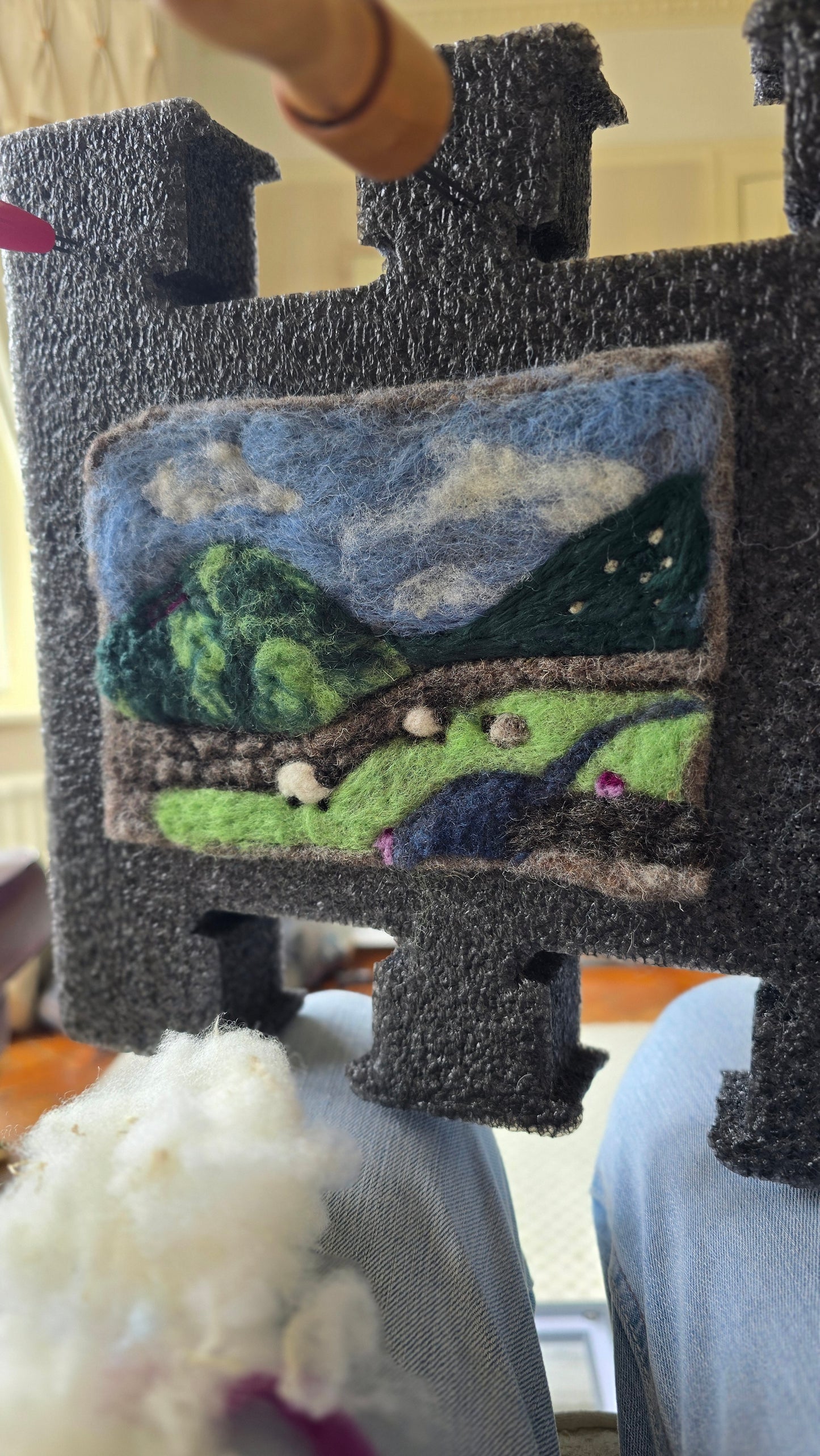 Needle felt landscape "Gyw"